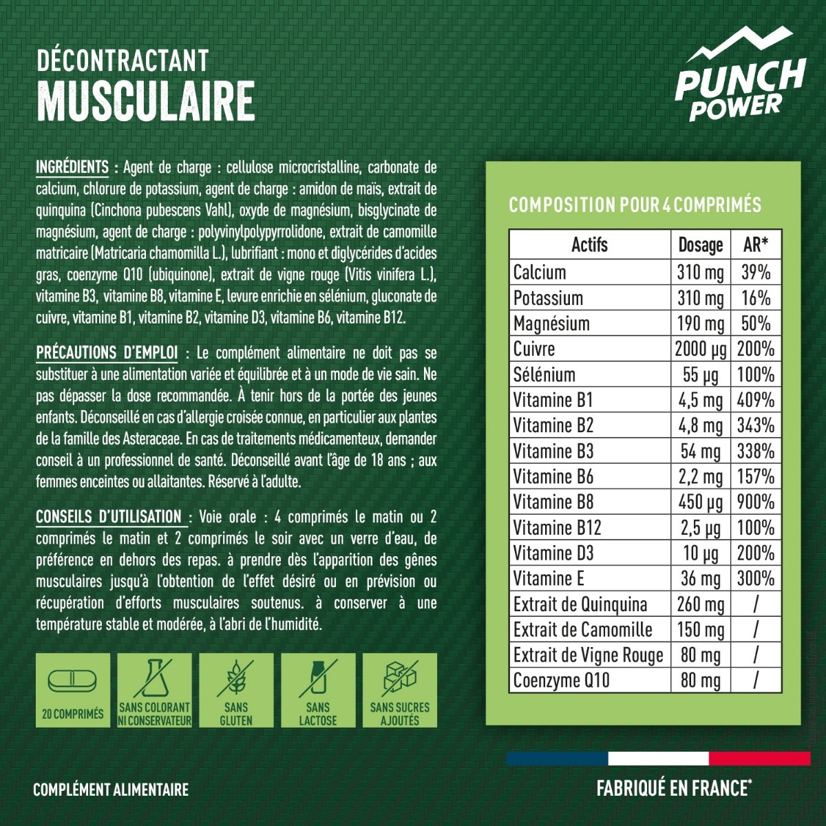 décontractant musculaire fort composition