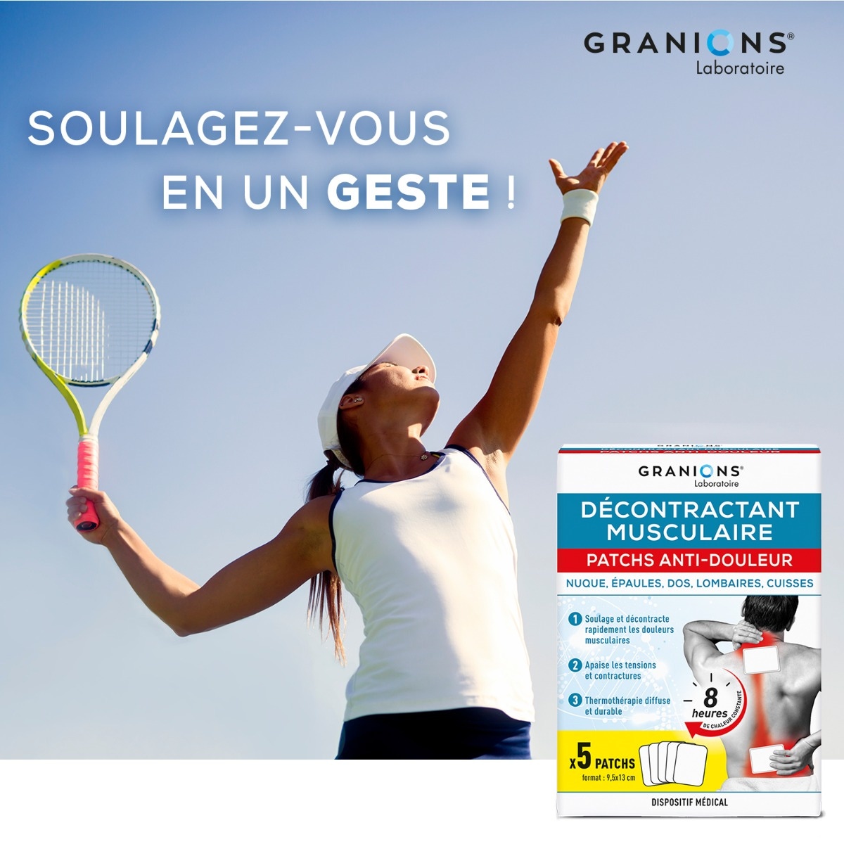 Patchs Anti-Douleur Thermothérapie - Décontractant musculaire