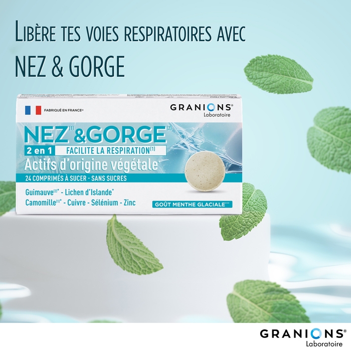 libère tes voies respiratoires avec Granions Nez et Gorge