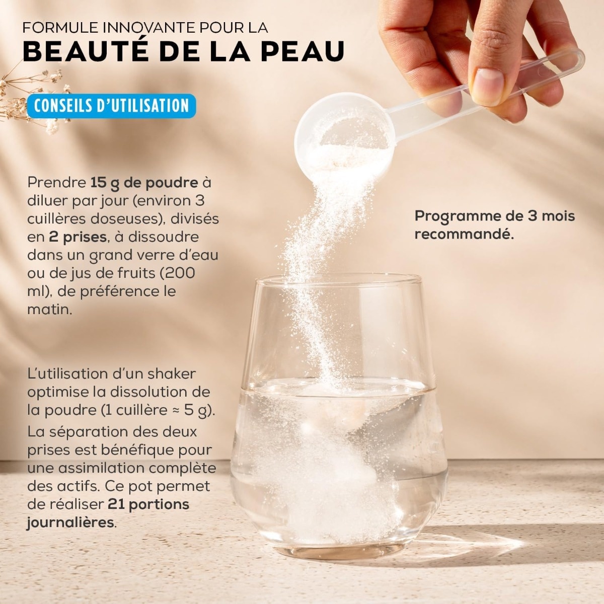 Conseils d'utilisation GRANIONS - COLLAGENE BEAUTE +