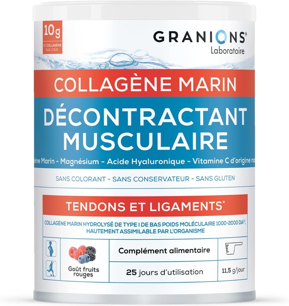 Décontractant musculaire au collagène marin 