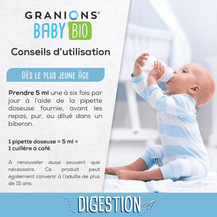 Granions baby bio digestion -  conseils d'utilisation