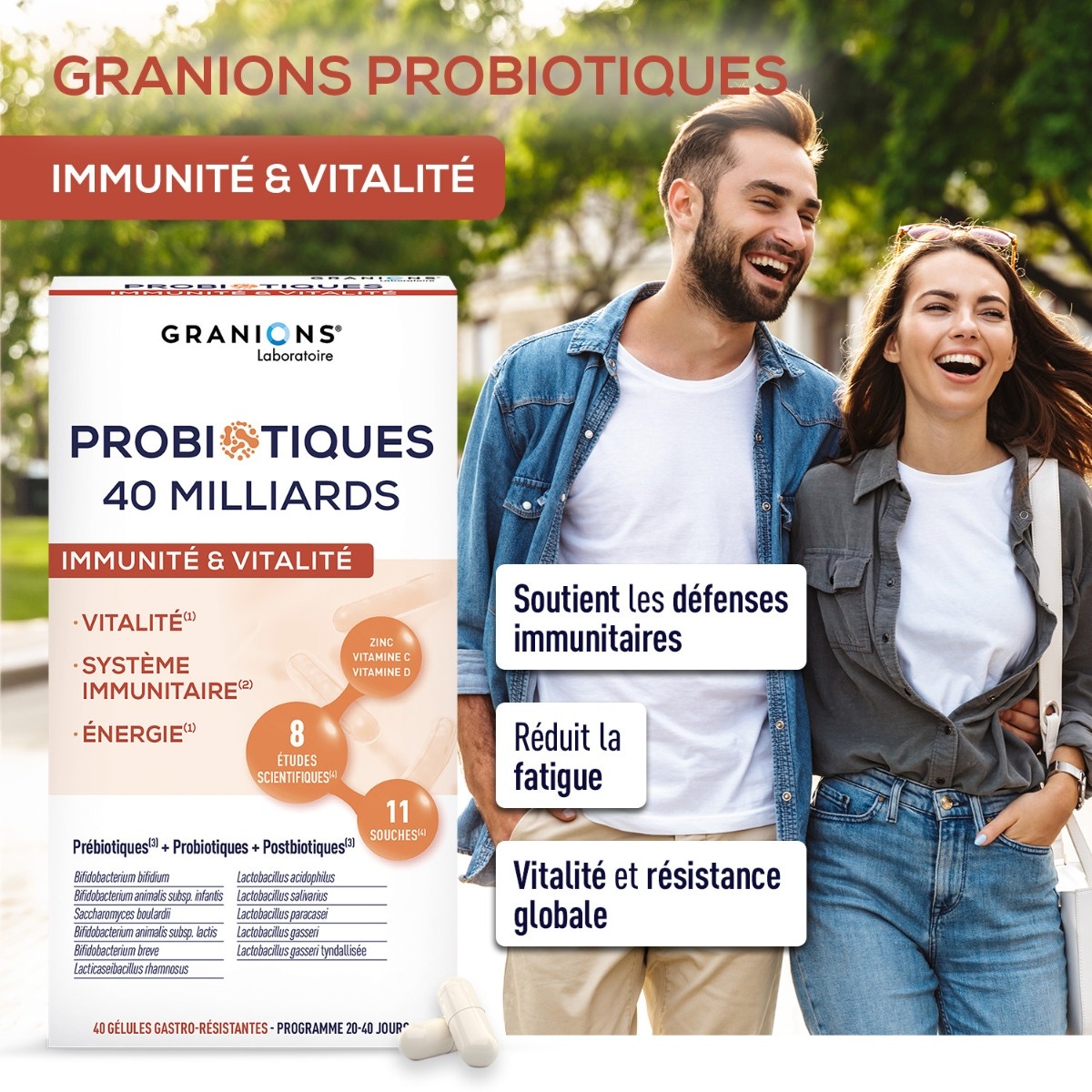 Granions - Probiotiques 40 Milliards - Immunité & Vitalité