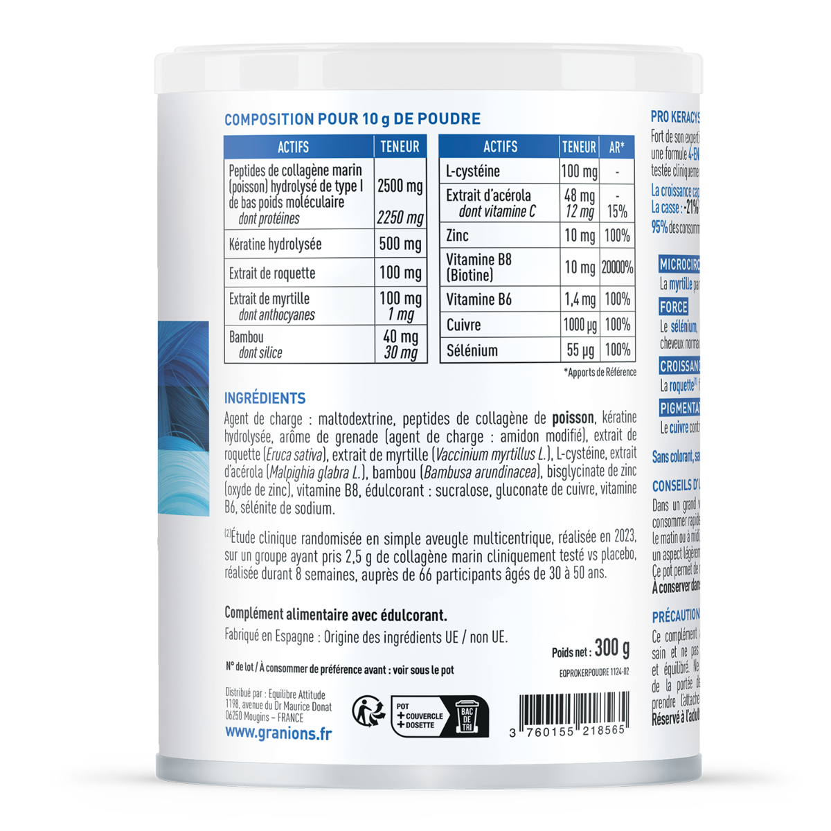 PROKERACYS Cheveux 4-EN-1 Poudre