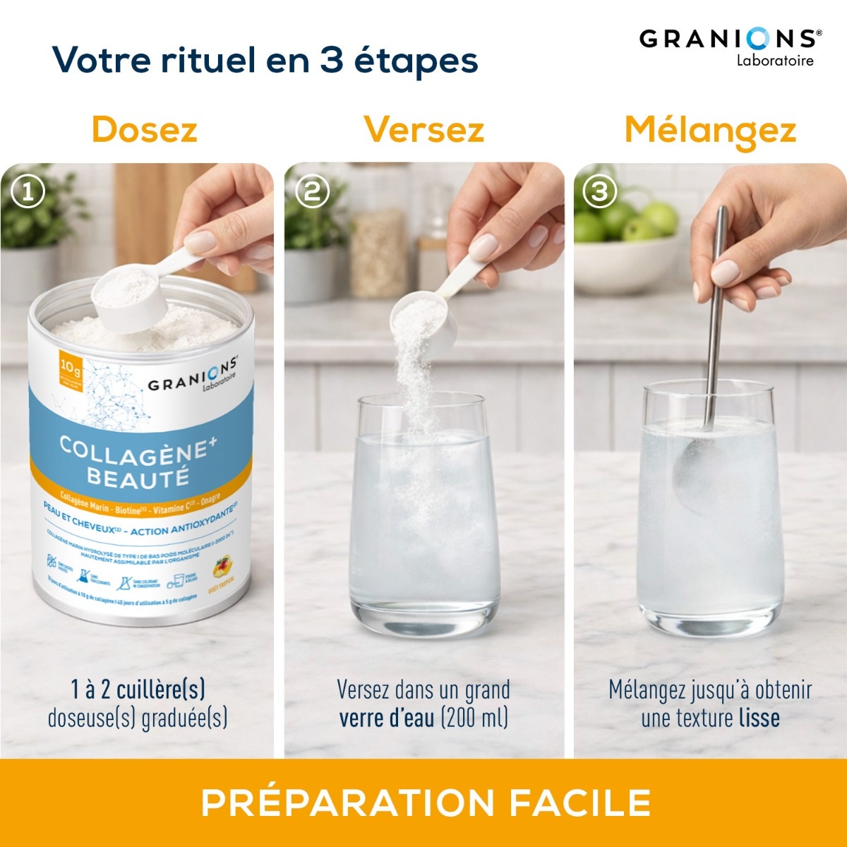 Granions - Collagène+ Beauté goût tropical