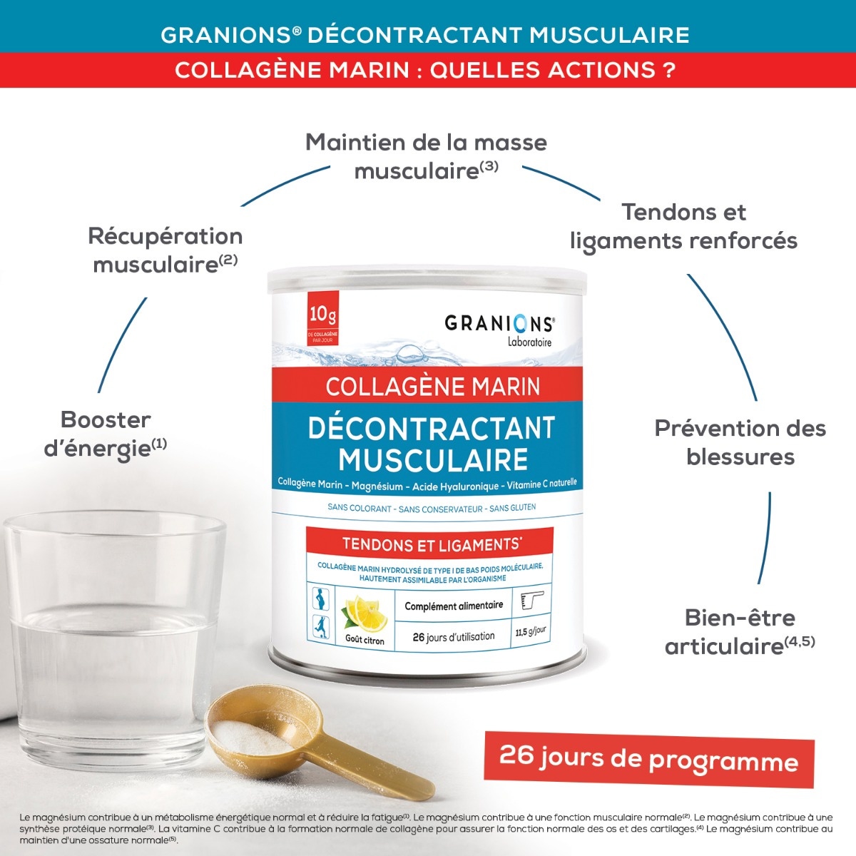 Décontractant musculaire au collagène marin  bienfaits