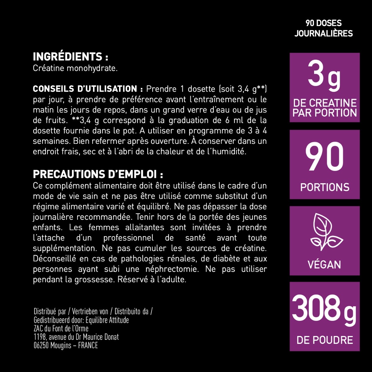 EAFIT Pure Créatine 300 g poudre