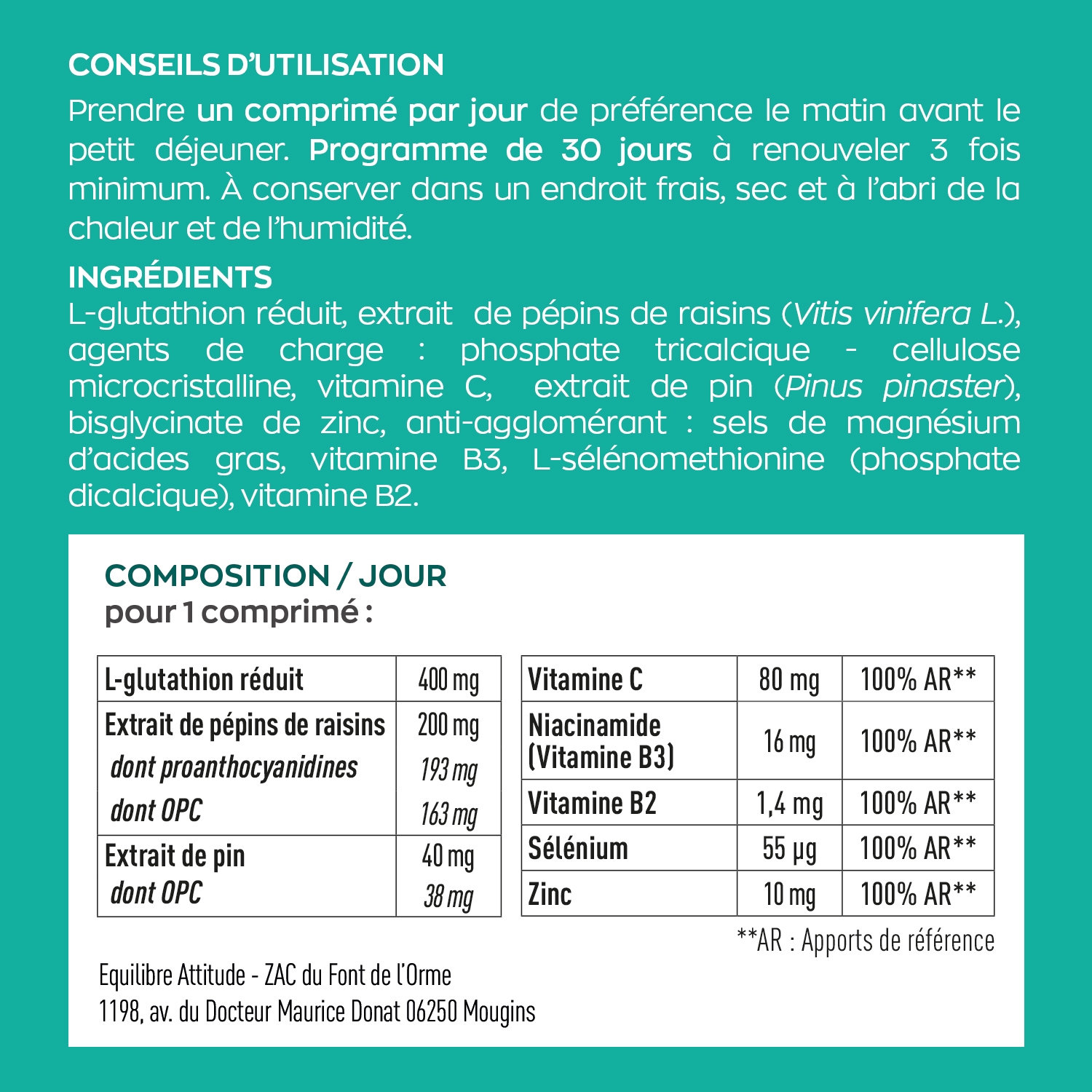 COMPLEXE ANTI-TACHES
