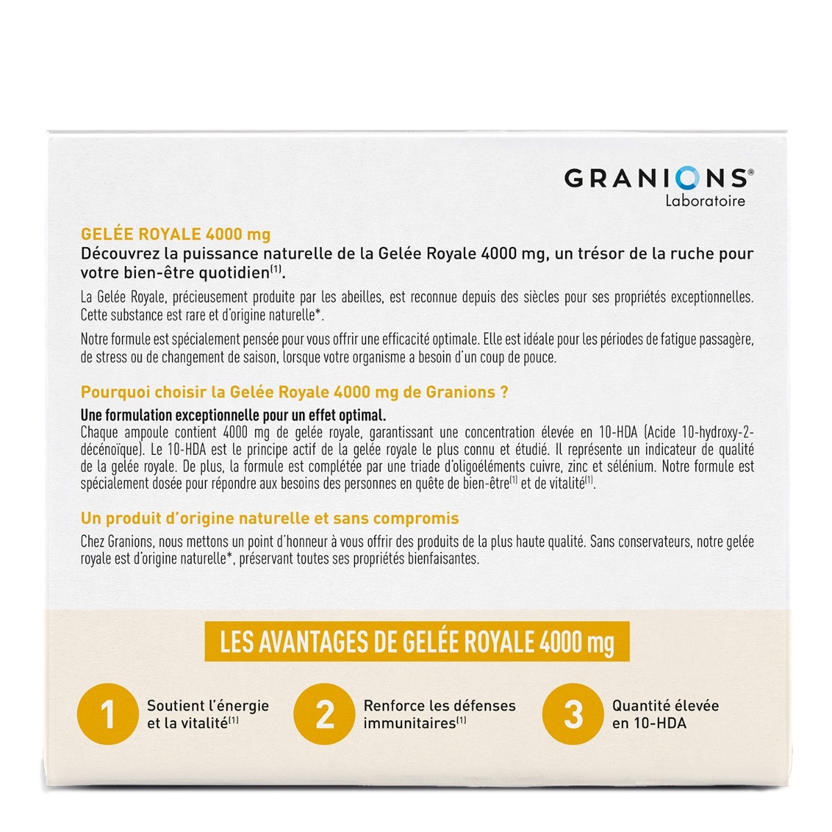Gelée Royale 4000mg dos
