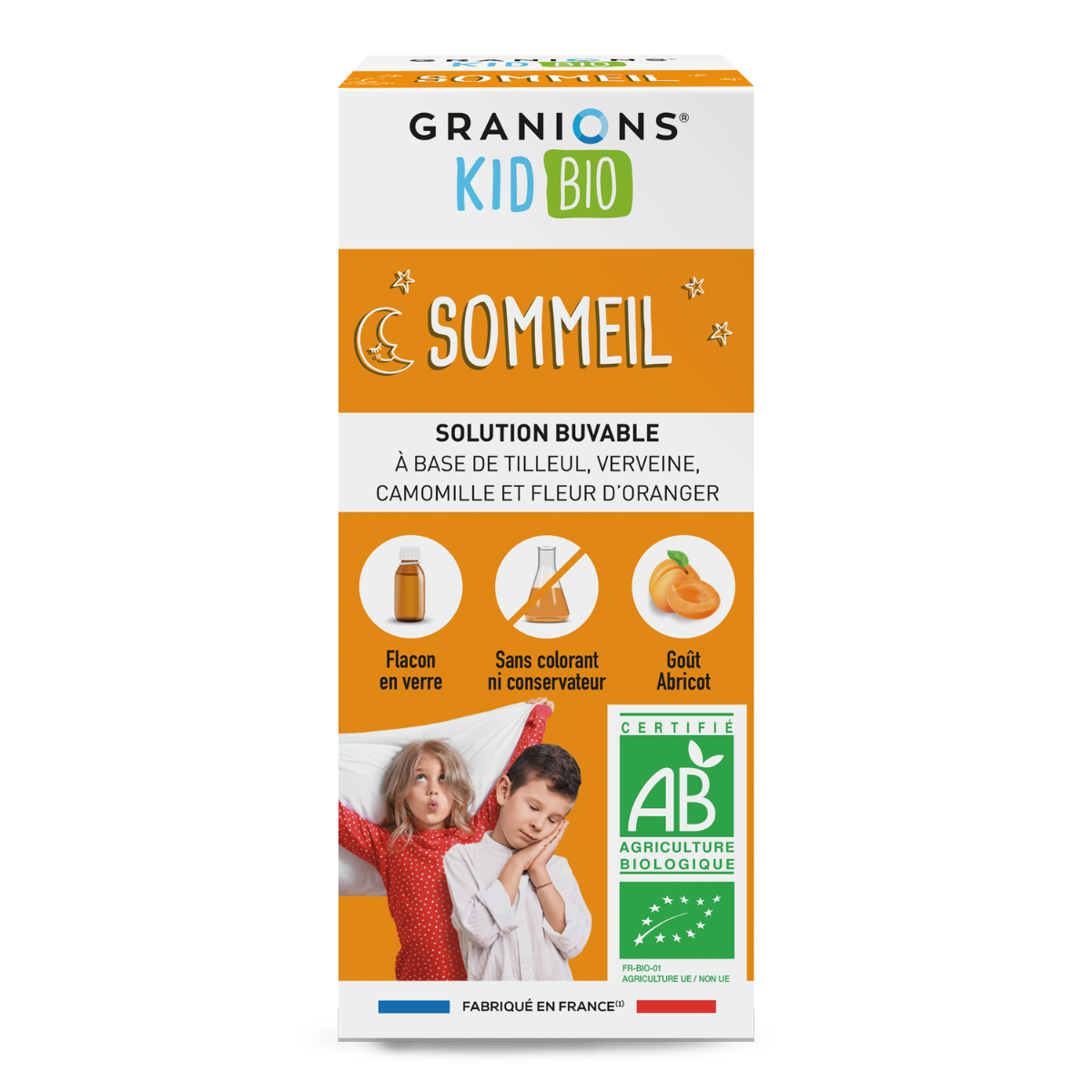 Kid Bio Sommeil - Solution Buvable Aux Plantes Goût Abricot - 125 ml