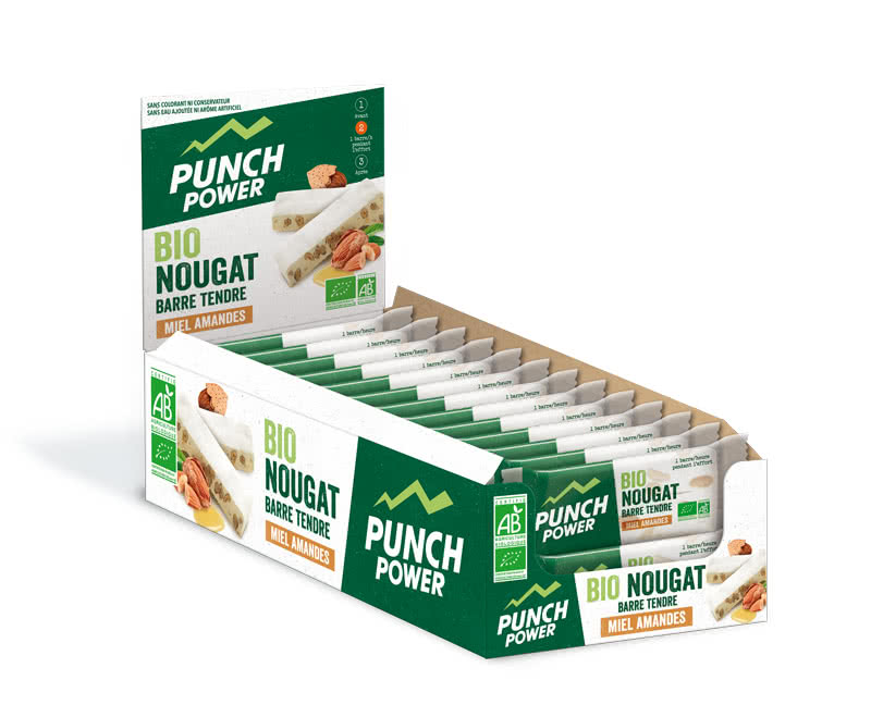 Punch Power Bionougat - Barre énergétique - Miel Amandes