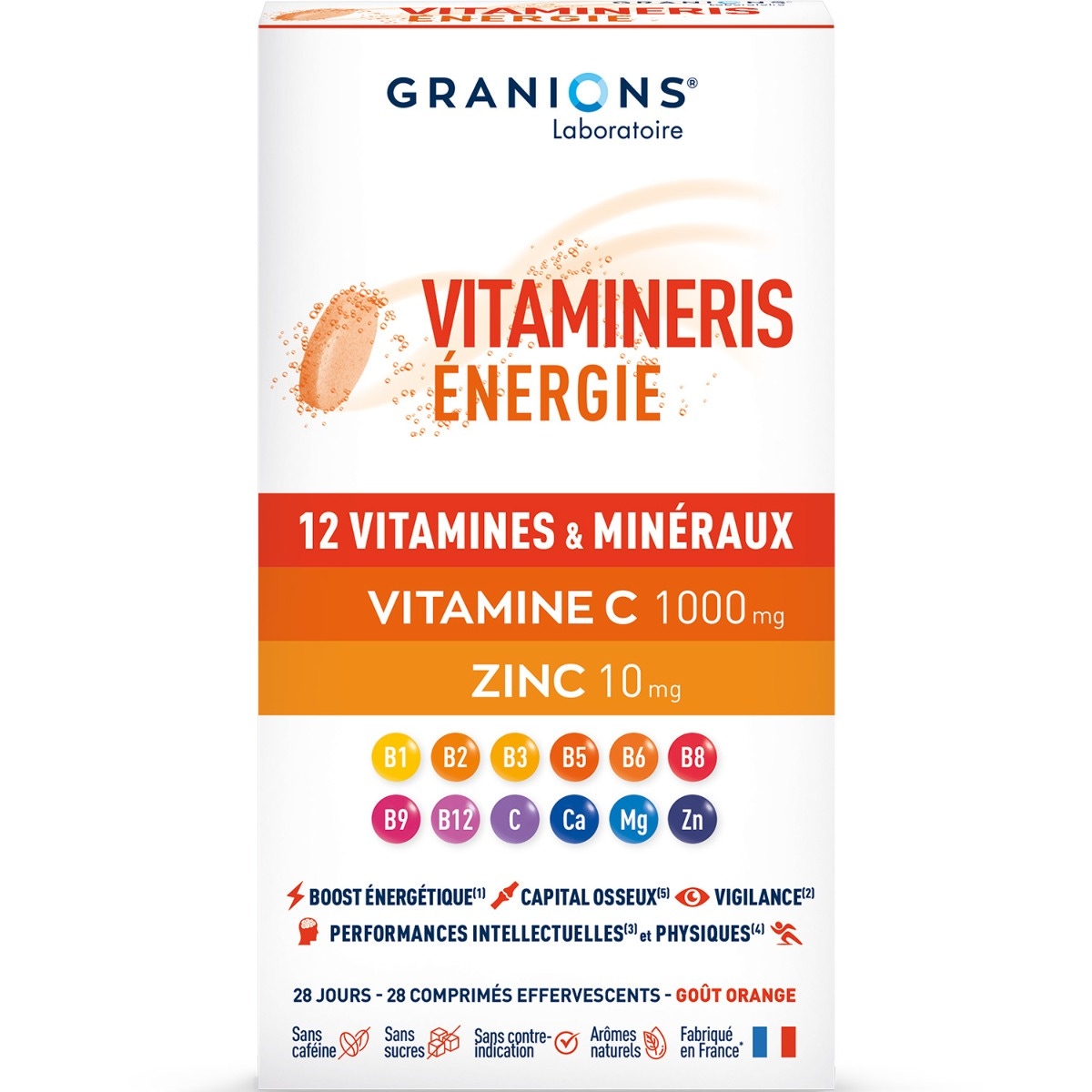 Vitamineris Énergie 1000mg - 28 comprimés FACE